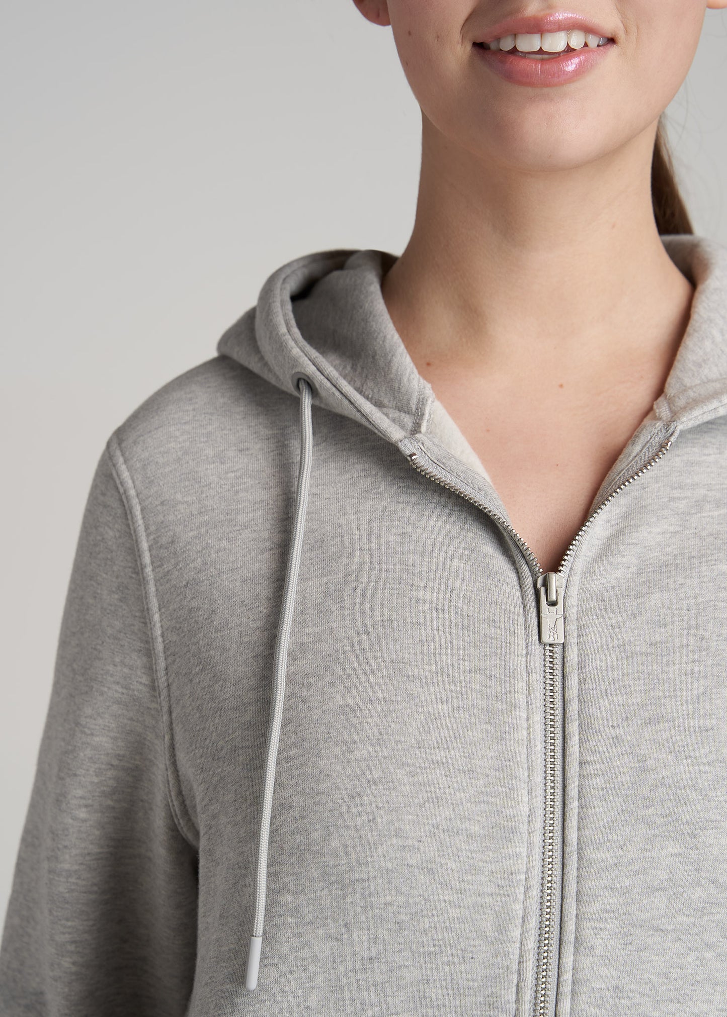    American-Tall-Women-WKND-FullZip-Hoodie-GreyMix-detail