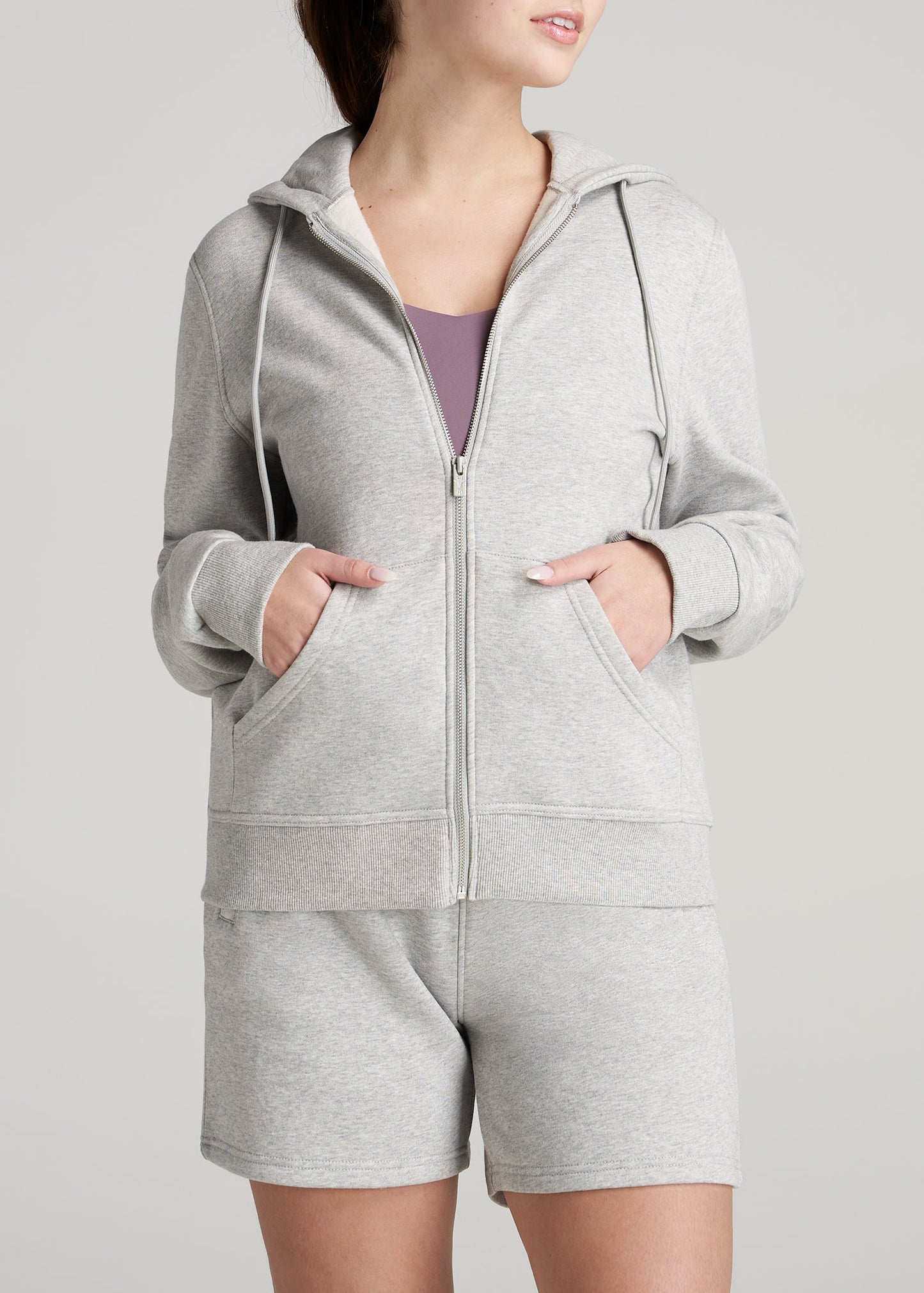     American-Tall-Women-WKND-FullZip-Hoodie-GreyMix-front