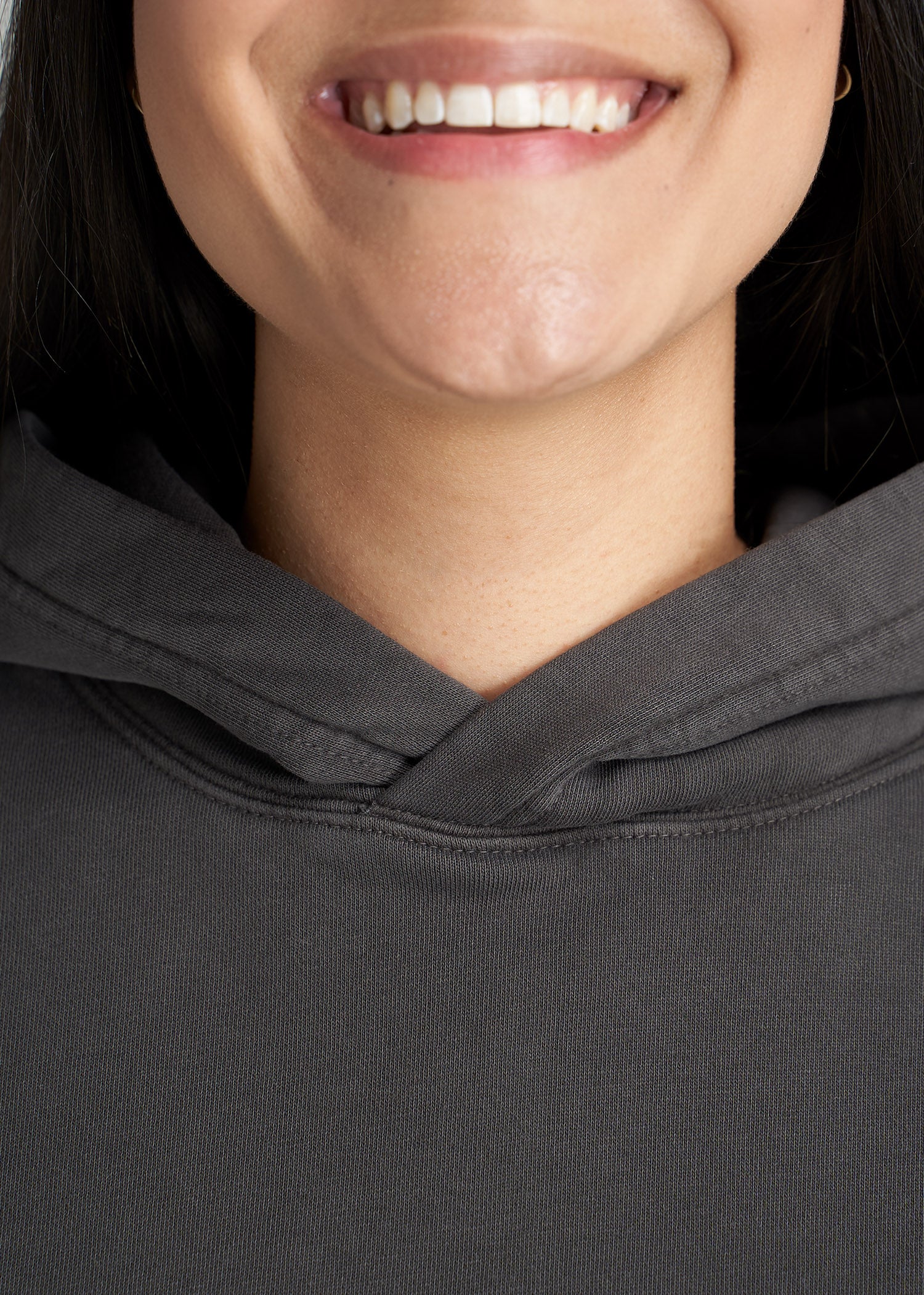 American-Tall-Women-Womens-8020-GD-WKND-Hoodie-Charcoal-detail